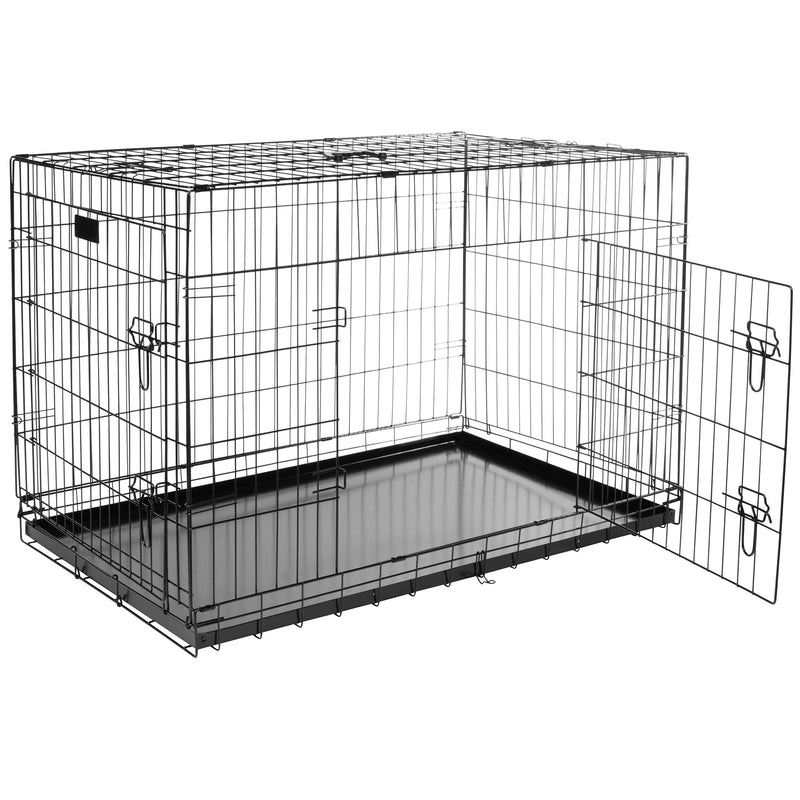 Bunty Metal Dog Cage Crate Bed Portable Pet Puppy Training Travel Carrier Basket