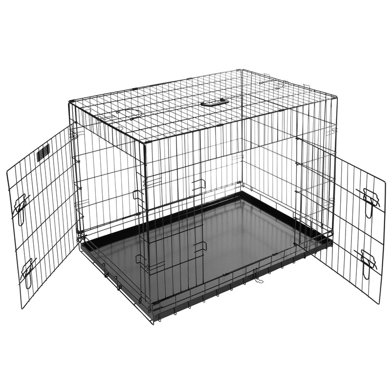 Bunty Metal Dog Cage Crate Bed Portable Pet Puppy Training Travel Carrier Basket