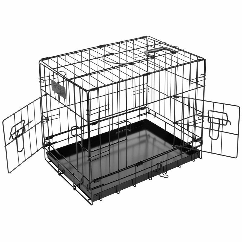 Bunty Metal Dog Cage Crate Bed Portable Pet Puppy Training Travel Carrier Basket