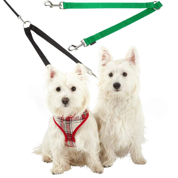 Double Dog Lead Splitter with Clip for Collar Harness